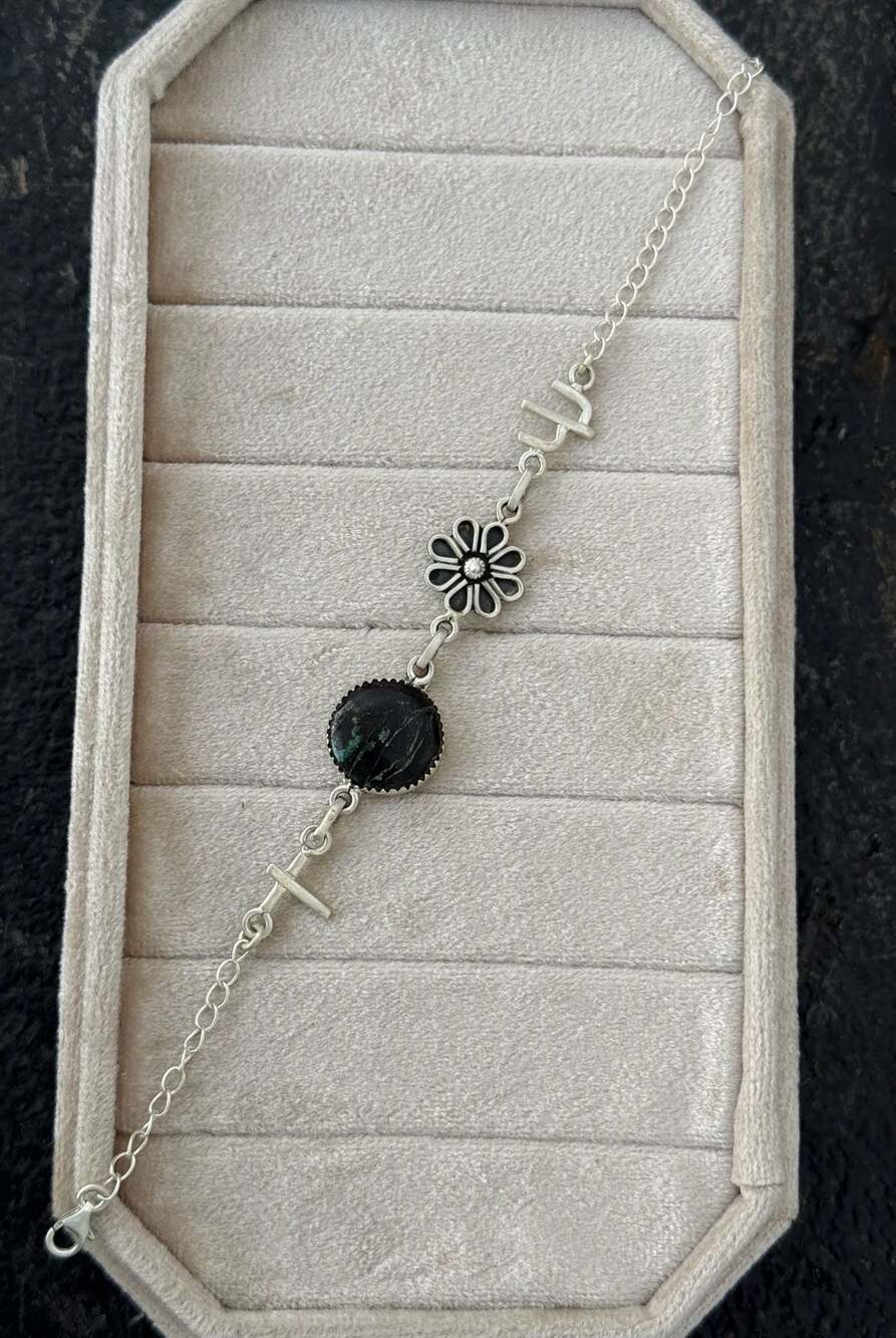 Southwest Blackjack Turquoise Sterling Silver Bracelet